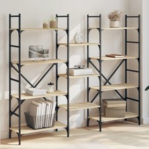Bookshelf Sonoma Oak 160x28.5x136.5 cm Engineered Wood - £72.98 GBP