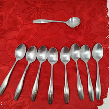 8+1 Tsp Teaspoons Hampton Silversmiths Gourdon Stainless Flatware  - £15.78 GBP