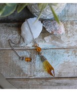Pretty Gold Crystal and Glass Pendulum - $16.95