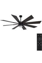 72 Inch Indoor Ceiling Fan with Light and Remote, Reversible DC Silent M... - £158.26 GBP