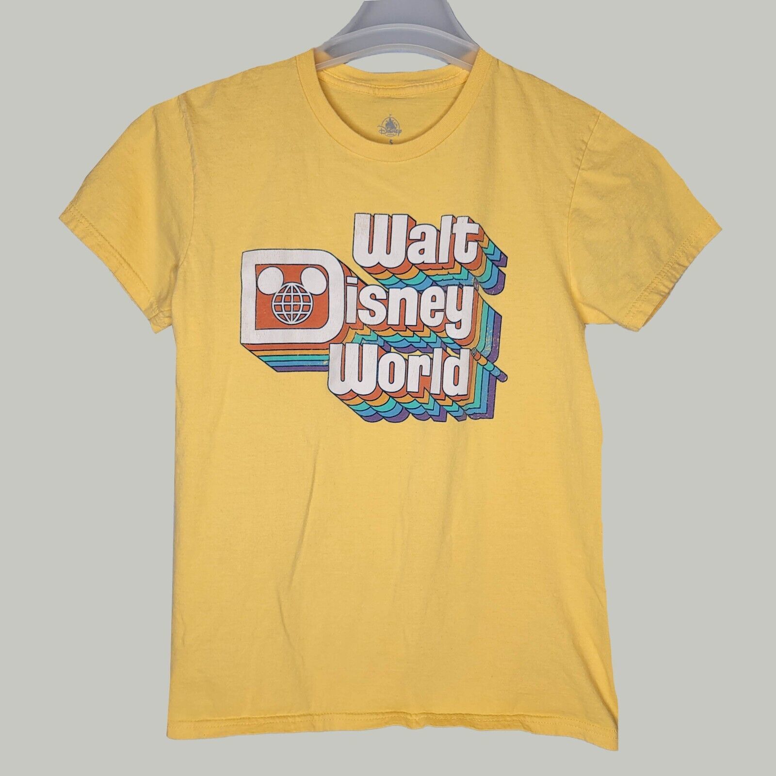 Walt Disney World Shirt Womens Small Yellow Short Sleeve - $14.96