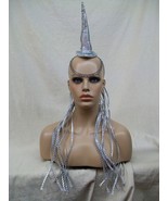 Celestial Unicorn Horn Headband w/ Chains Silver Mane Fantasy Woodland G... - $394.87 MXN