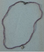 Hand Made Beaded Necklace, Silver Tone &quot;Friends&quot; Heart Pendant, VGC - $9.49 CAD