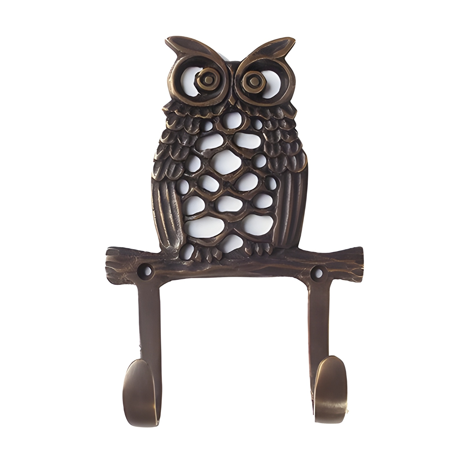 Lot of Solid Brass Owl Clothing Hanger set 3.3&quot; Vintage Pants Hanger - $47.00+