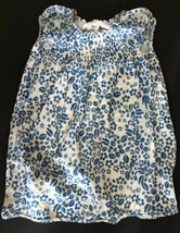 Osh Kosh B’Gosh Blue &amp; White Floral Flower Print Short Sleeve Sun Dress Girl’s 5 - £6.32 GBP