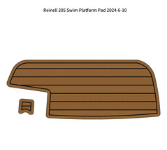 Reinell 205 Swim Platform Pad Boat EVA Teak Deck Floor Mat SeaDek MarineMat - $281.00