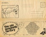 The Old Spaghetti Factory Menu 1980&#39;s Rancho Cordova California Nimbus W... - £14.20 GBP