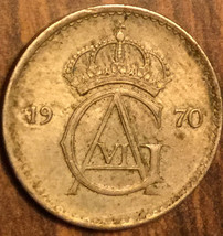 1970 Sweden 10 Ore Coin - £1.01 GBP