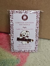 Charlie Bears Piglit Puppy 2023 Enamel pin badge limited edition to 300 New - $19.75