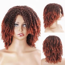 Thin Type Dreadlock Wig Synthetic Braiding Short Wig for Black Women (8&quot;,1B/350) - £22.09 GBP