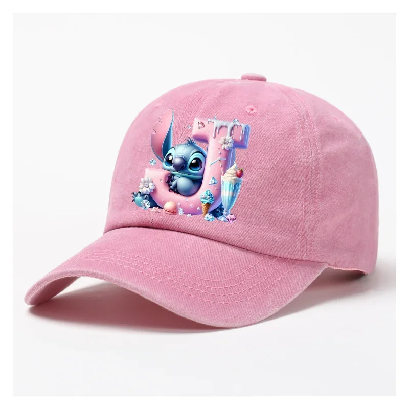 Lilo Stitch Anime Letter A-Z Baseball Cap Women Adult Summer -Adult SDZ2952 - $6.50