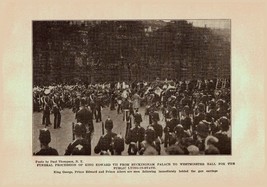 Antique 1910 Print The Life Of King Edward VII and Career of King George V #18 - £17.37 GBP