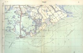 1958 Original Military Topographic Map Trieste Bay Piran Trst Italy Adri... - £40.24 GBP