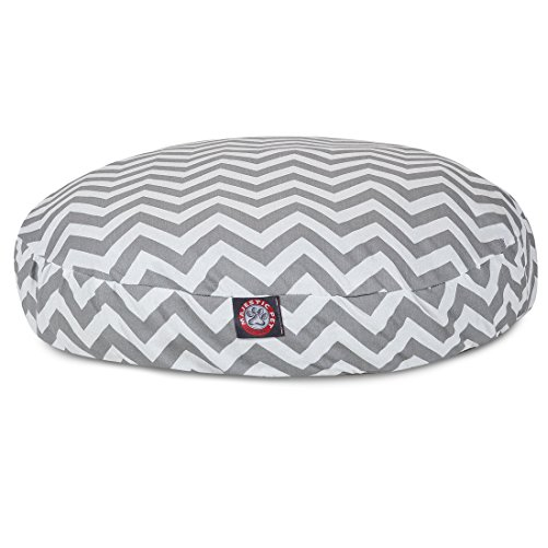 MajesticPet 30 in. Zig Zag Round Pet Bed Grey - Small - $89.48