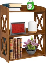 3 Tier Book Shelf Bookcase Storage Free Standing Rack Display Wood Books... - £49.46 GBP