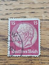 Germany Stamp Paul von Hindenburg 15pf Used 423 Circular Cancel - $1.69
