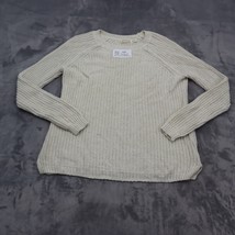 Faded Glory Sweater Womens XL Tusk Shimmer Chunky Knitted Pullover Top - $25.72