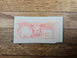 US Post Meter Stamp Whitehall PA 1960s Cutout - £2.98 GBP