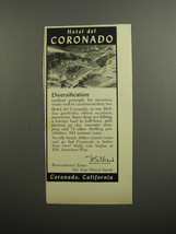 1952 Hotel del Coronado Ad - Diversification cardnial principle for investors - £14.78 GBP