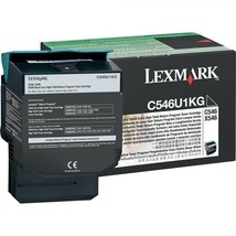 2 Lexmark C546U1KG Black High Yield Toner Cartridges. - £52.05 GBP