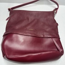Lodis Dark Red Leather Shoulder Bag - £23.74 GBP