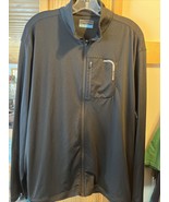 PGA Tour Men’s L Black Long Sleeve Full Zip Polyester Lightweight Golf J... - $24.25