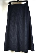 Zara Women A Line Skirt Stripe Navy L - £46.54 GBP