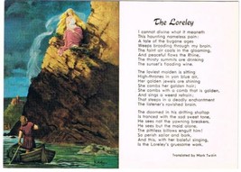 Art Postcard The Loreley Poem Translated By Mark Twain - £2.34 GBP