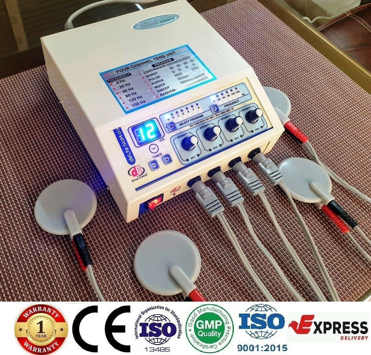 New Multi Electrotherapy 04 Channel Stress Management pulse massager Car... - $133.00