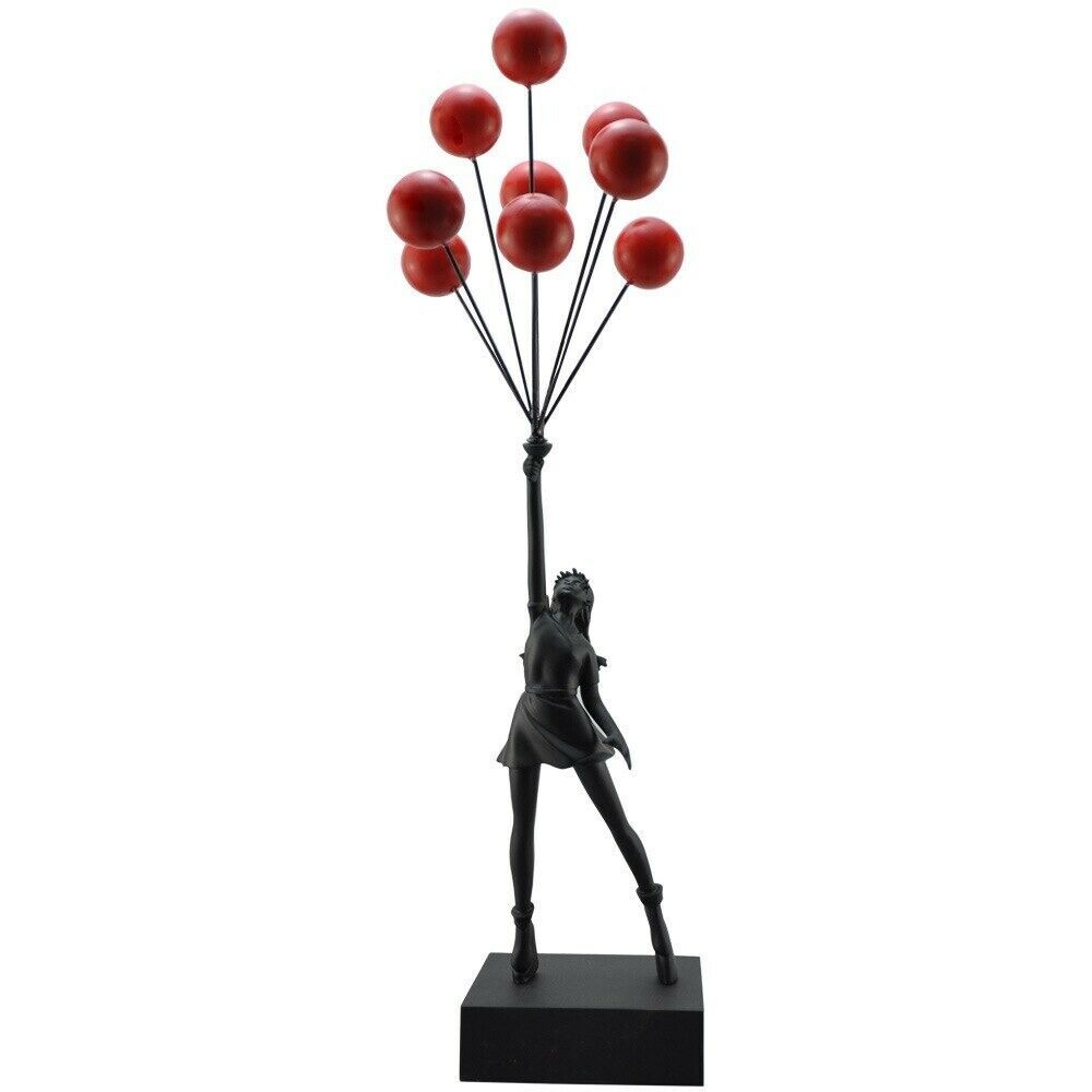 Banksy Girl With Flying Balloons Ironic Luxurious Resin Statue For Home Décor  - $183.15 - $246.51