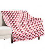 Mondxflaur Hearts Throw Blanket Flannel for Living Room Loveseat Office ... - $30.17 CAD+