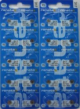 Renata 317 SR516SW Batteries - 1.55V Silver Oxide 317 Watch Battery (20 Count) - £15.17 GBP