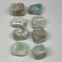 240.4g, 1&quot;-1.3&quot;, 8pcs, Blue Aragonite Tumbled Stones @Afghanistan, B26684 - £15.08 GBP