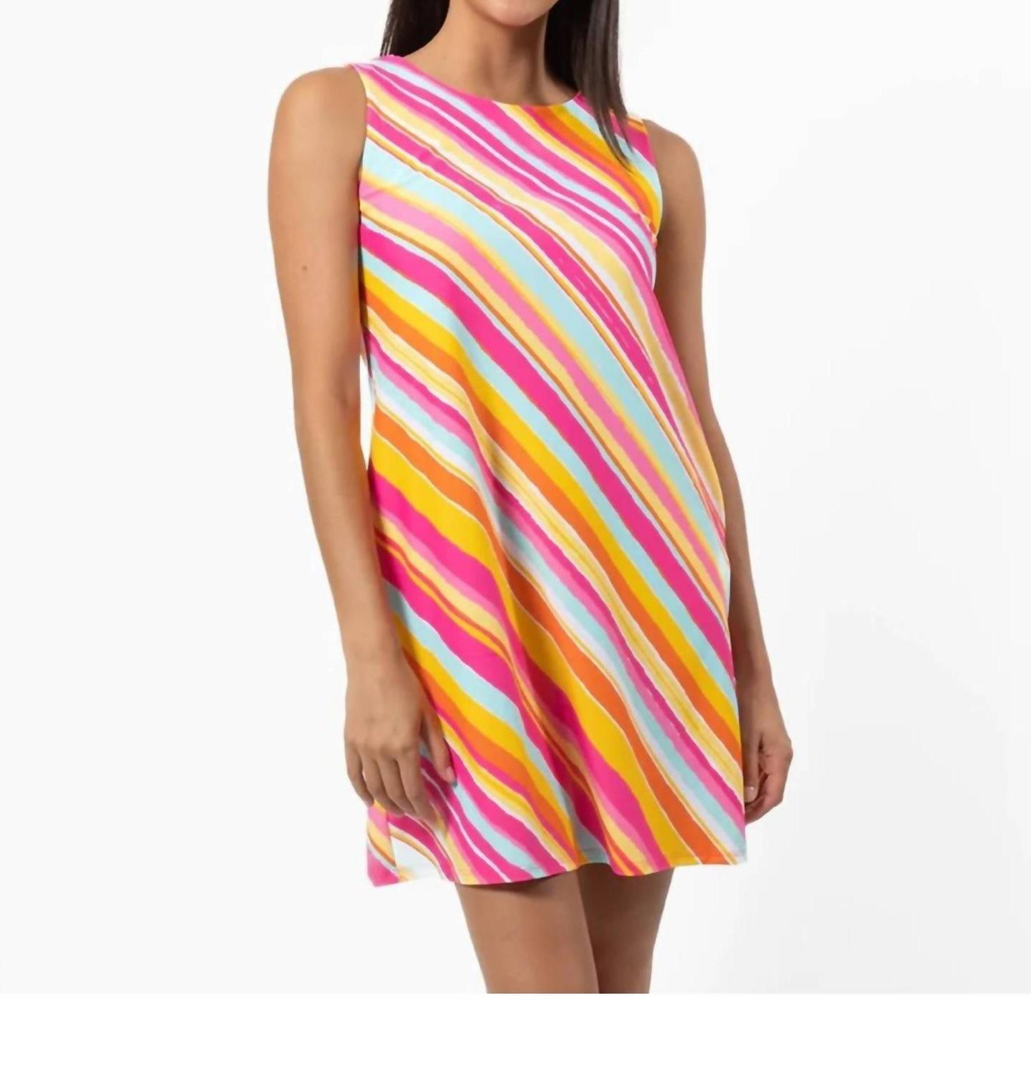 Jude Connally Melody Dress Mod Stripe Spring Multi - $95.00
