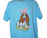 Vintage Easter Bunny BASSET Hound Dog T-Shirt ABC Rescue  XXL Unisex - $19.36