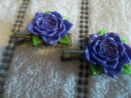 Jewelry Hair clips Rose style 2 sets 4 total alligator clamp style F41 E - £3.72 GBP