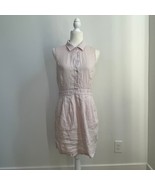 Theory Neith Sleeveless Linen Travel Dress Light Pink sz 8 - £30.47 GBP