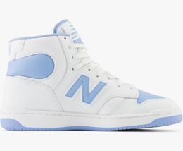 GENUINE NEW BALANCE 480 SIZE 14 D MENS WHITE LIGHT BLUE HIGH TOP SNEAKER - $74.15