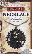 SteamPunk Cosplay Victorian Style Industrial Large Dark Metal Gear Necklace, NEW - £8.54 GBP
