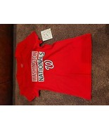 MLB Washington Nationals Girls&#39; V-Neck Core T-Shirt - S 6/6X - £8.06 GBP