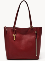 Fossil Tara Dark Red Leather Shopper ZB1475627 Shoulder Bag NWT $230 Retail FS - £91.01 GBP