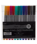 Mini Fineliner Markers - 12 Piece Set Master&#39;s Touch New - €11,17 EUR