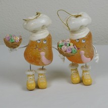 2 Kurt Adler Gumdrop Guy Chef Ornament Candy Cone Cake Posable Treats Retired - $19.35