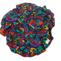 Compagnie Internationale Express Silk Handkerchief Scarf Purple Green Geometric - £9.89 GBP