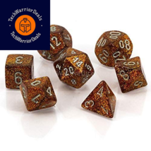 DND Dice Set-Chessex D&amp;D Dice-16mm Glitter Gold and Silver 16mm, Various  - £20.10 GBP
