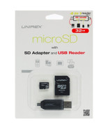 Unirex 4-in-1 USB/Micro USB Reader &amp; Adapter for SD/MicroSD Card with SD... - £19.52 GBP