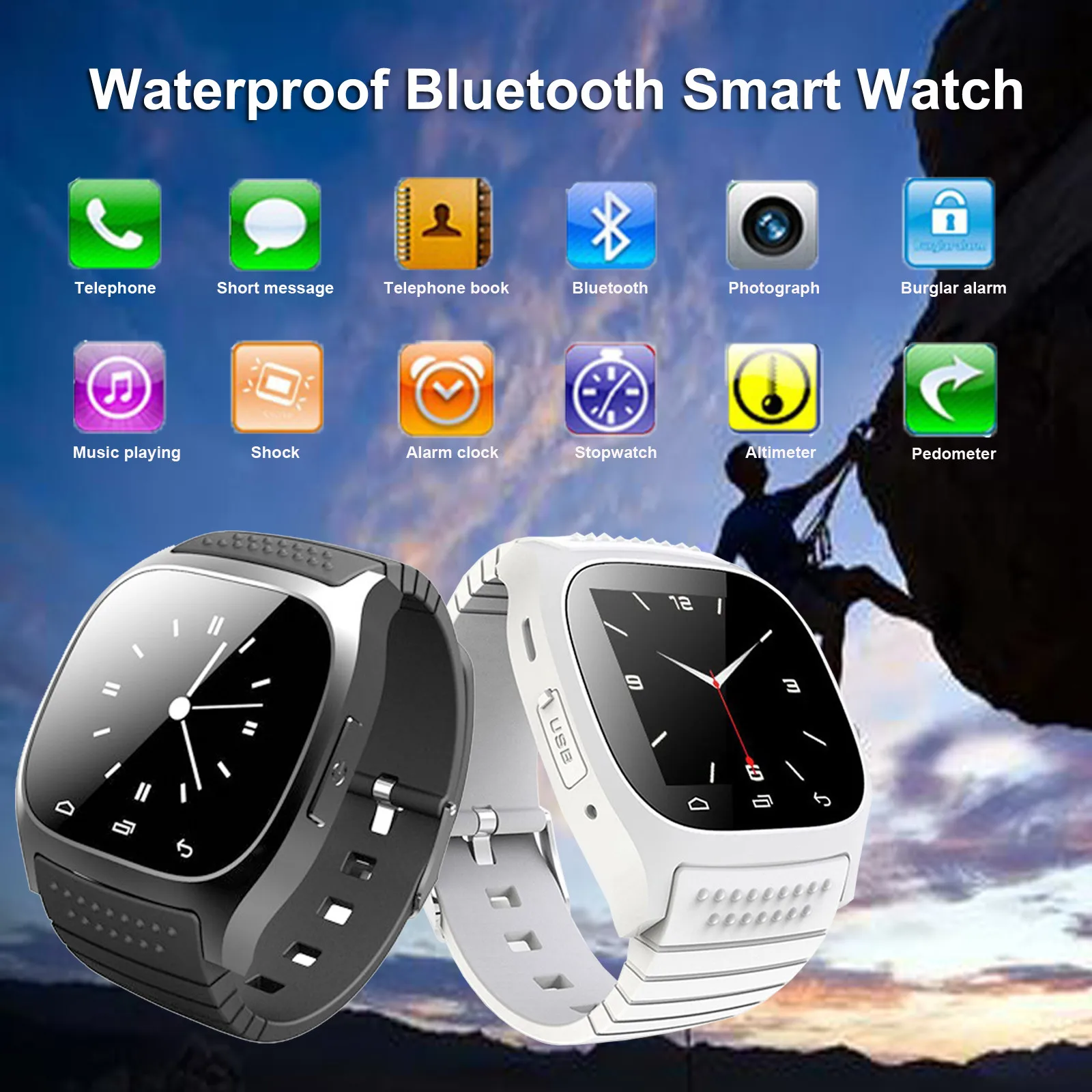 Waterproof Bluetooth Smart Watch For  HTC    Men Blood Pressure Smartwatch Women - £133.02 GBP