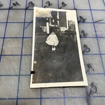Vintage Photograph Little Girl Front Porch African American Girl 1920s - $6.29