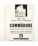 1936 Commodore Hotel Advertisement New York City Grand Central Station D... - $459.19 MXN