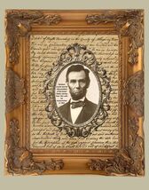RARE Antique 19thC Steel Engraving Civil War President Abe Lincoln FB Ca... - $357.64